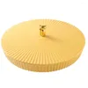 Plates Stylish Portable Round Serving Tray Rotatable Bottom Storage Decorative Desktop Supplies