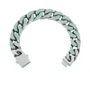 Link Bracelets Trend Paint Color Matching Stainless Steel Cuban Bracelet Ins Jewelry Niche Hip-Hop Titanium Men