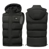 Gilet da uomo Gilet riscaldato elettrico unisex Abbigliamento termico antivento caldo 15 zone di riscaldamento Chiusura con cerniera Ricarica USB per sport invernali Escursionismo 231122