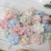 Dekorative Blumen, 10 Stück, 4,5 cm, 3D-Organza-Chiffon-Gaze-Stoff, künstliche Lotusblume, Hochzeitskleid, Hut, Haarnadel, Dekoration, DIY, Nähen