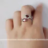 Cluster Rings Natural Garnet Ring 925 Sterling Silver Gem CZ Fashion Fine Elegant Love Woman Jewelry Birthstone Valentine Christmas Gift