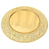 Dinnerware Sets European Style Fruit Plate Metal Dessert Salad Plates Dinner Wrought Iron Tray Round