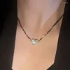 Collares colgantes Lujo Exquisito Atracción magnética Amor Collar Gargantilla para mujeres Cadena de clavícula Corazón Joyería de moda Regalos