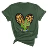 T-shirts Femme chemise mignon Cactus léopard Loveheart t-shirt femmes vêtements Pot impression Femme graphique mode fleurs hauts t-shirts