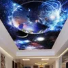 Custom 3d ceiling po mural Starry sky 3 d wallpaper for walls Living room bedroom 3d Ceiling Backdrop modern wallpaper221o