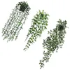 Dekorativa blommor 3 PCS LEAF VINE HOME DECORE Fake Hanging Vines Plastic Plants Wall Decoration Artificial Ornaments