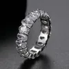 Tianmi Colorful Ring Zircon New Hip Hop Diamond Rainbow Ring Denier Set Hiphop Ring