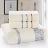 High quality 3pcs set cotton bath towel set jogo de toalhas de banho 1pc bath towel brand 2pcs face towels2393