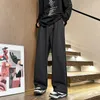 メンズパンツ香港スタイル2023スポーツ用ジーンズ日本語ゆるい若者ファッション毎日カジュアルハンサム男性服