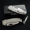 Andrew Demko AD20.5 Folding Knife 3" CPM-3V Shark Foot Blade Textured Titanium Handles Outdoor Survival hunting Camping Pocket Knives EDC Tools