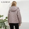 Vestes Femme GASMAN printemps veste mode décontracté parka courte mince coton manteau à capuche femmes dames vestes vêtements d'extérieur chauds 21159 231122