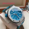 Ap Swiss Luxury Watch Royal Oak Offshore Series 15710st Precision Steel Limited Edition Blue Plate Orologio da uomo per moda, tempo libero, affari, sport, macchinari subacquei