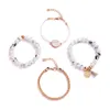 Charmarmband Rinhoo Bohemian Natural Stone Bead Armband Set For Women Heart Luxury Gold Color Gotic Jewelry Accessories