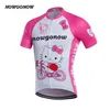 여성 2017 사이클링 저지 AK 의류 자전거 마모가 강한 ​​분홍색 사랑스러운 자전거 Nowgonow MTB로드 팀 라이드 셔츠 셔츠 재미있는 maillot223p