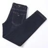 Mäns jeans 2023 Hösten/vinterljus lyxkvalitet Raka rör Löst storlek Business Pants
