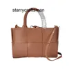 Luxury Bags Botteg Vene Candy Arco 2023 Spring and Summer New Cow Leather Woven Tote Bag Fashion Simple Large Capacity Handbag Underarm Shoulder