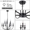 Pendant Lamps American Vintage Industrial Restaurant Branch Chandelier Ceiling Light Black Candle Kitchen Lamp Living Room