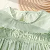 Robes d'été en Tulle pour filles, tenue de princesse smockée à manches bouffantes, couleur unie, pour anniversaire et mariage, pour enfants de 1 à 6 ans, 2023