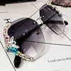 Óculos de sol Projeto de marca de moda Menino Men Men Gradie Sun Glasses Super Oval Water Drill Eyewear UV400