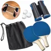 Ensemble de tennis de table rétractable portable 190 cm Table en plastique Kit de filet à mailles solides Support de filet Remplacer le kit Raquettes de ping-pong jouant 4 T19213n