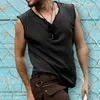 Camisas Casuais Masculinas Homens Top Grande Sem Mangas Verão T-shirt de Secagem Rápida V Neck Tank Roupas