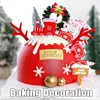 Christmas Decorations Plastic Train Ornaments Children Baking Party Decoration Home Table Xmas Year Gifts Santa Claus Crafts 231121