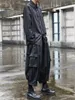 Herenbroek Casual Capris geplooid Design Dark Japanse werkkleding Multi -pocket Losse brede rechte pootbroekbrovers 22