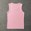 Canottiere da uomo in maglia elastica da uomo palestra fitness allenamento camicia senza maniche in cotone canottiera casual da uomo