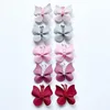 Hair Accessories High-End Leather Butterfly Hiar Clip For Girls Sweet Princess Hairpins Handmade Kids Barrettes Child