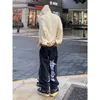Mężczyzn Mężczyźni High Street Men Y2K moda streetwear HARUKU Projektant Designer kombinezon prosty swobodny drukowane spodnie G230422