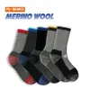 Sportstrumpor 2 par merino ull termiska strumpor för män kvinnor vinter hålla varma skid vandring strumpor sport utomhus termosocks tjockare m l xl 230421