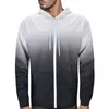 Męskie bluzy jesień mężczyźni jesień kolorowe zmieniające się 3D Hoodie Sportsing Dopasowanie Slim Fit z kapturem z kapturem z długim rękawem Top