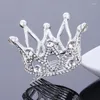 Grampos de cabelo TDQUEEN redondo tiaras de noiva e coroas banhadas a prata acessórios de casamento para mulheres