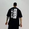 メンズTシャツメン用韓国スタイルのTシャツフィットネスルーズプリント半袖男カジュアル特大綿Tシャツ男性ストリートウェアジム衣類230422