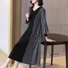 Casual Dresses For Women 2023 Autumn Long Sleeved Dress Ladies High Quality One Size Mid-length Thin Black Clothing