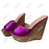 Olomm hoogwaardige vrouwen platform slingback sandalen wiggen hakken open teen fuchsia blauwe rode kleding schoenen vrouwen ons plus maat 5-20