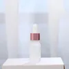 Clear Frosted Glass Essential Oil Parfume Bottle Liquid Reagent Pipett Droper Bottle With Rose Gold Cap 5-100 ml WJUNUN