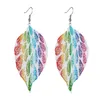 Dangle Earrings 2023 Fashion Jewelry Vintage Colorful Leaves Women's Charm Simple Bride Wedding Long Accessories