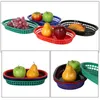 Dinnerware Sets 12 Pcs Breakfast Bread Fry Serving Basket Oval French Boat Tray Sushi Platter Candy Nut Fries Hamburger