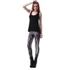 Leggings femininas 2023 Black Style Mulheres da cintura alta Legging Winter Pontas estampadas