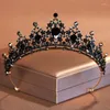 Pinces à cheveux couronne noire de la mariée, strass d'eau, doux anniversaire