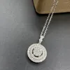 Anhänger Halsketten CAOSHI Einfache Wunderschöne Runde Halskette Voll Gepflastert Schillernde Zirkonia Hochzeit Zubehör Für Frauen Statement Schmuck