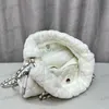 23b Mochila de lã de lã 35cm Saco de ombro elegante feminino Lã de lã de cordeiro clássico de luxo de luxo Matelasse Chain Crossbody Bag Bag Shop