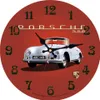 Horloges murales voitures 12 pouces horloge ronde moteur sport thème rouge voiture garage rétro vintage maison non tic-tac silencieux Dec284F