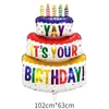 Décoration de fête Ballon de gâteau à trois couches décoration de ballon de célébration d'anniversaire "Oui, c'est votre anniversaire" fournitures de fête d'anniversaire pour enfants