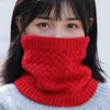 Scarves Winter Scarf For Women Children Baby Warm Cotton Brushed Knit Neck Warmer Circle Ski Climbing Neckerchief