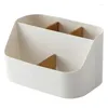 Caixas de armazenamento Caixa de mesa multifuncional com chips de bambu removível papelaria cosméticos classificação chave rack
