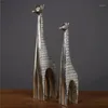 Criativo girafa decoração lazer interior escritório em casa sala de estar decoração artesanato bonito retro animais ornamentos presentes de ano novo1261i