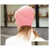 Beanie Hat Knit Winter Warm Hats Ear Flaps Cuff Cap For Women Men Outdoor Hunting Drop Delivery Dhj9N