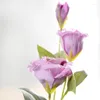 Fleurs décoratives pour fête des mères, Simulation de fleur, décoration de maison, faux trijumeau artificiel Eustoma, fête de mariage, 70cm